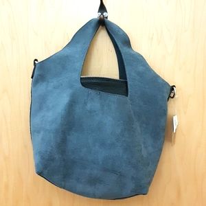 Free People Faux Suede bag with removable pouche